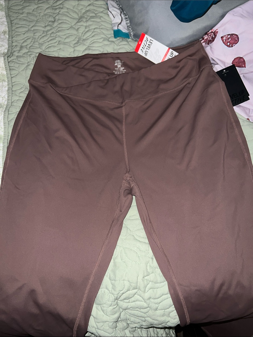 Women’s Brown Stretch High-Waist Flare Leggings
